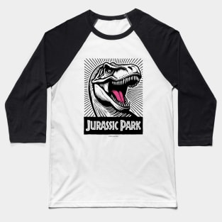 Jurassic Park Rexy Roar Pop Art Baseball T-Shirt